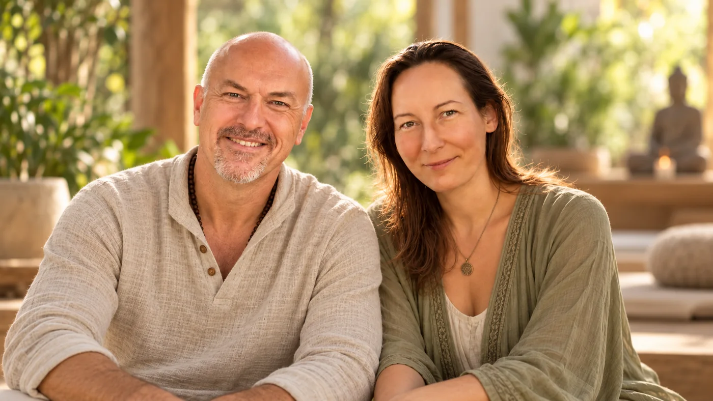 Kevin and Joanna, the breathwork facilitators at Emberlight Circle